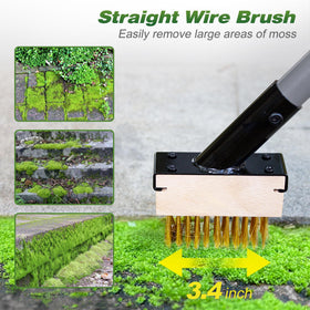 Walensee scraper blade tackles stubborn roots in deep cracks.