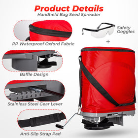 Walensee seed spreader flow-control lever ensures precise seed distribution across areas