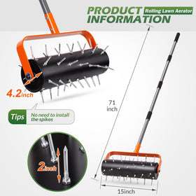 Walensee spiral tines with 42 spikes create steady, even aeration.
