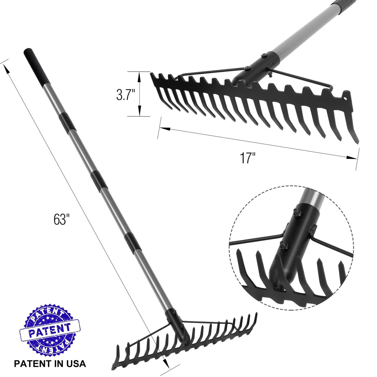 Walensee stainless steel handle offers durable, rust-resistant gardening
