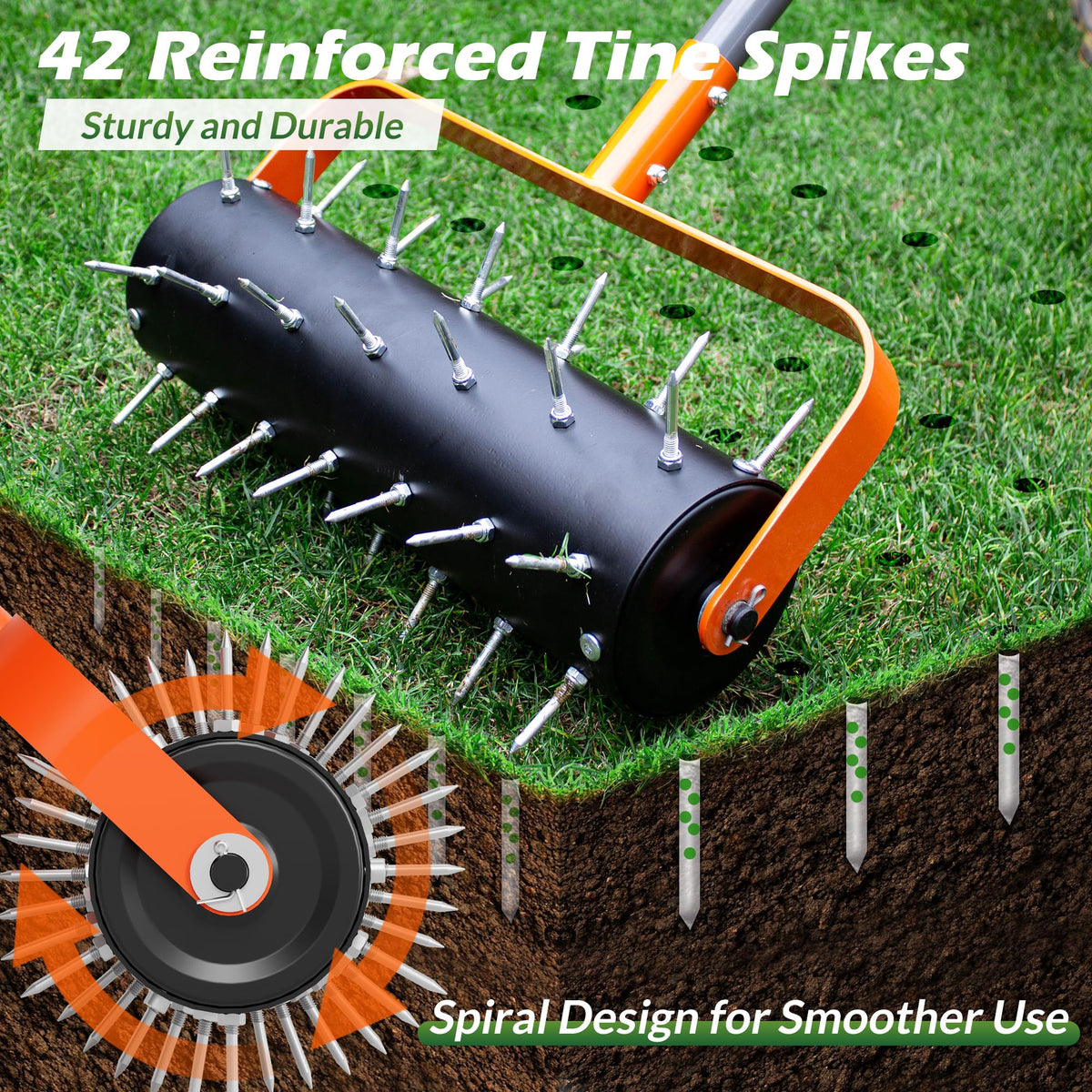 Walensee steel roller aerator shows durable construction for long-lasting use.