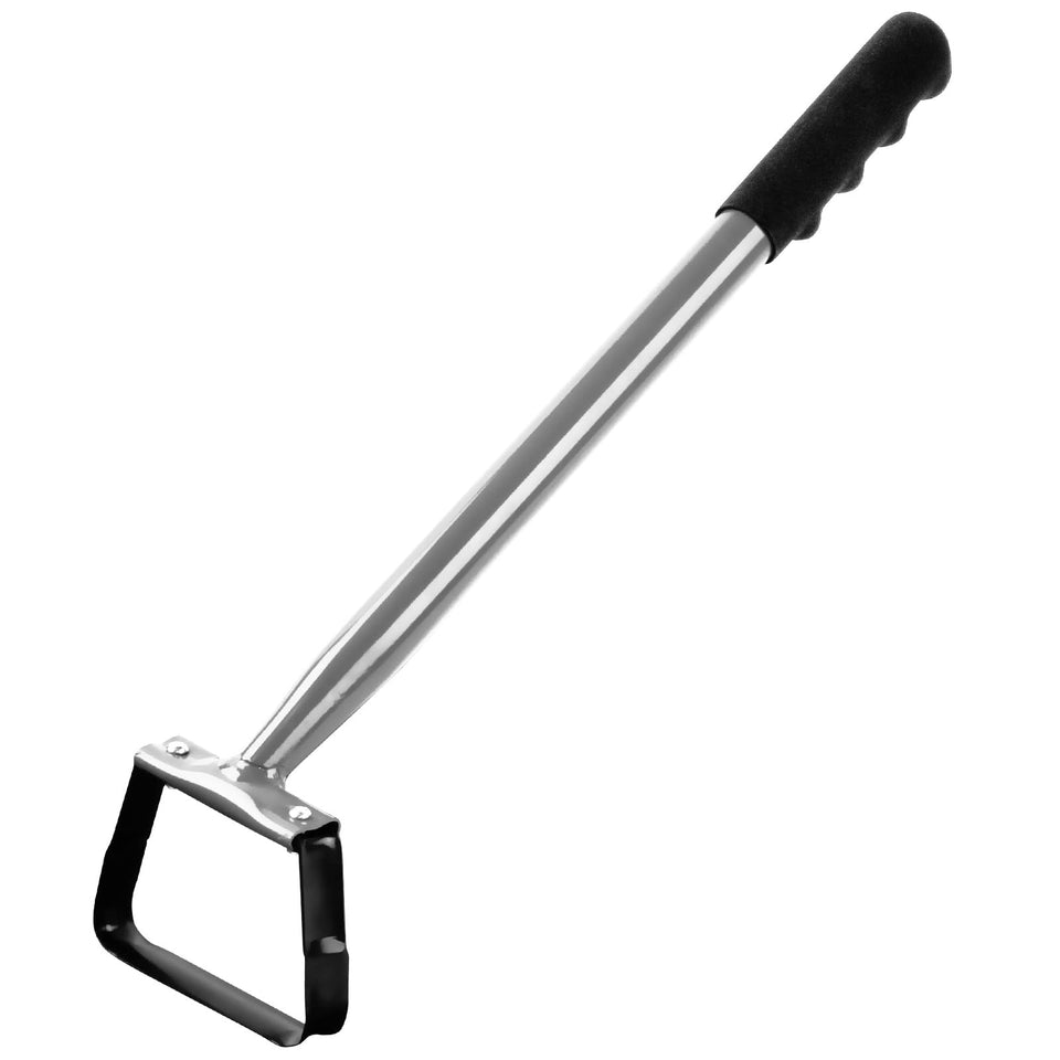 Walensee hollow trapezoid head hoe for precise weed removal in beds