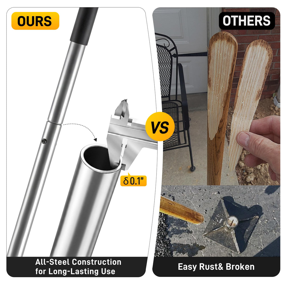 Walensee durable steel construction stands up to heavy-duty outdoor work.