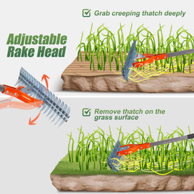 Walensee Thatch Rake easy assembly and adjustable length for different user heights.