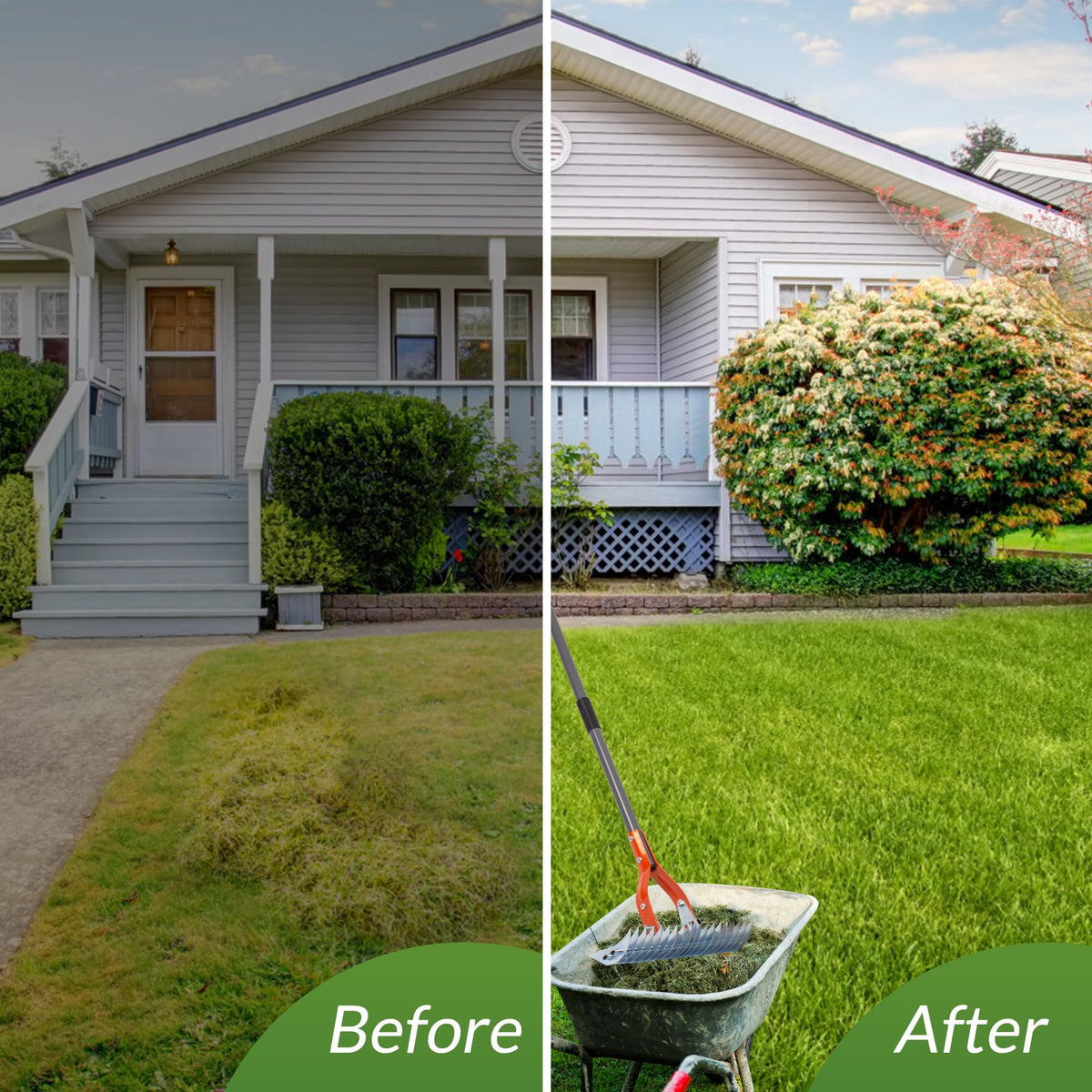 Walensee Thatch Rake rubber-sleeve grip offers comfortable control.