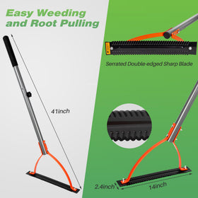 Walensee Weed Grass Cutter with 30-inch handle for extended reach.