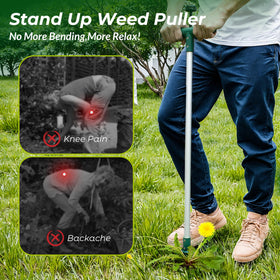 Walensee weed puller foot pedal powers deep soil penetration.