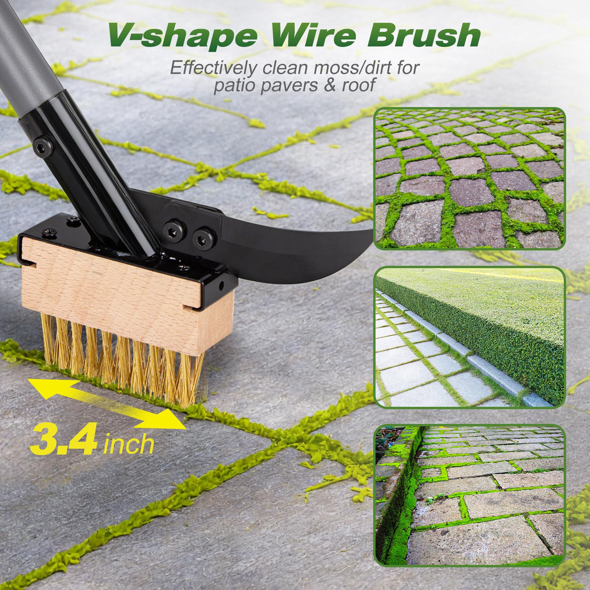 Walensee tool for cleaning sidewalks, driveways, and patios with ease.