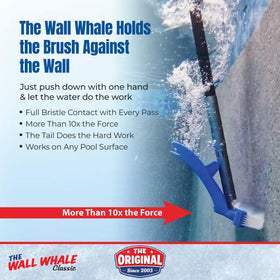Wall Whale attaches easily to standard pool poles for quick setup.