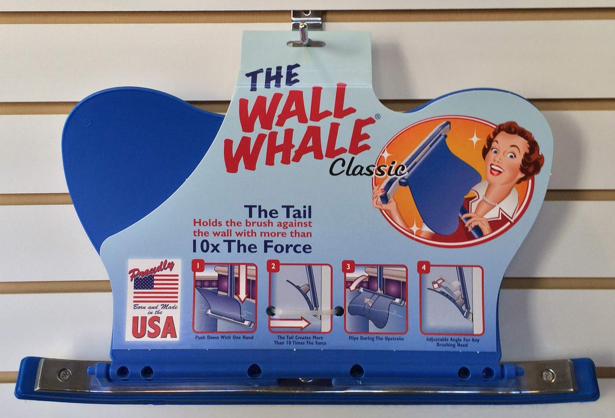 Wall Whale tail spoiler action concentrates pressure for effective wall brushing.