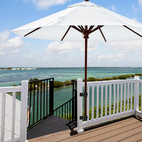 Walrkaur black finish adds sleek outdoor hardware