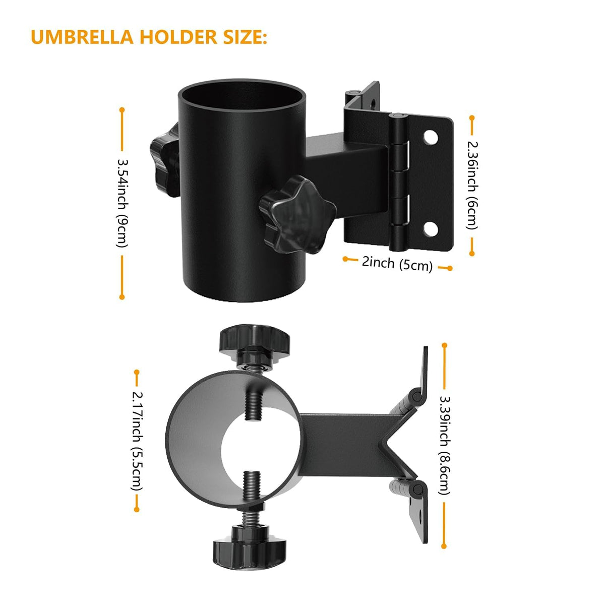Walrkaur heavy-duty patio umbrella holder fits umbrellas up to 2 inches