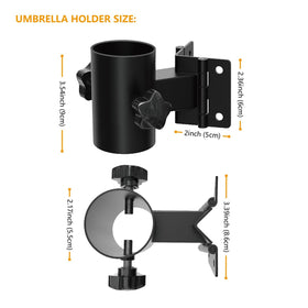 Walrkaur heavy-duty patio umbrella holder fits umbrellas up to 2 inches