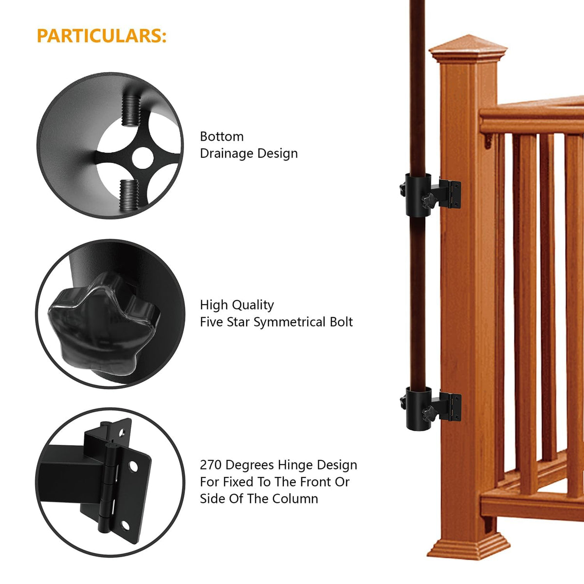 Walrkaur right-angle mount offers flexible railing installation