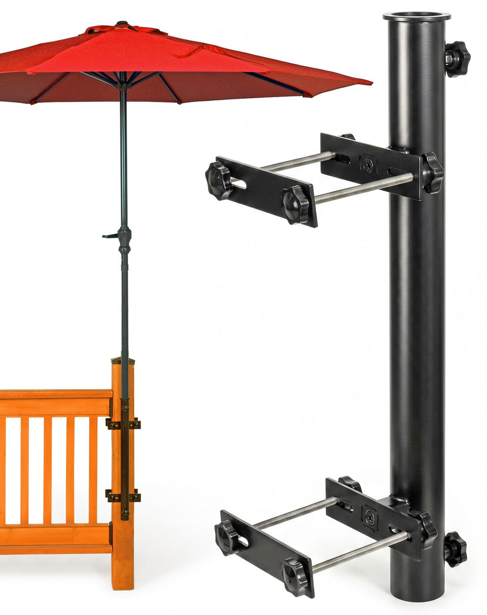 Walrkaur umbrella holder overview showing a durable deck mount for outdoor use