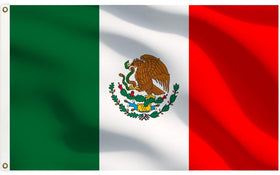 WANSHUNDE Mexican flag 3x5 outdoor hanging on porch with durable construction