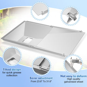 Wanchao adjustable drip pan 23 to 31 inches fits Nexgrill models.