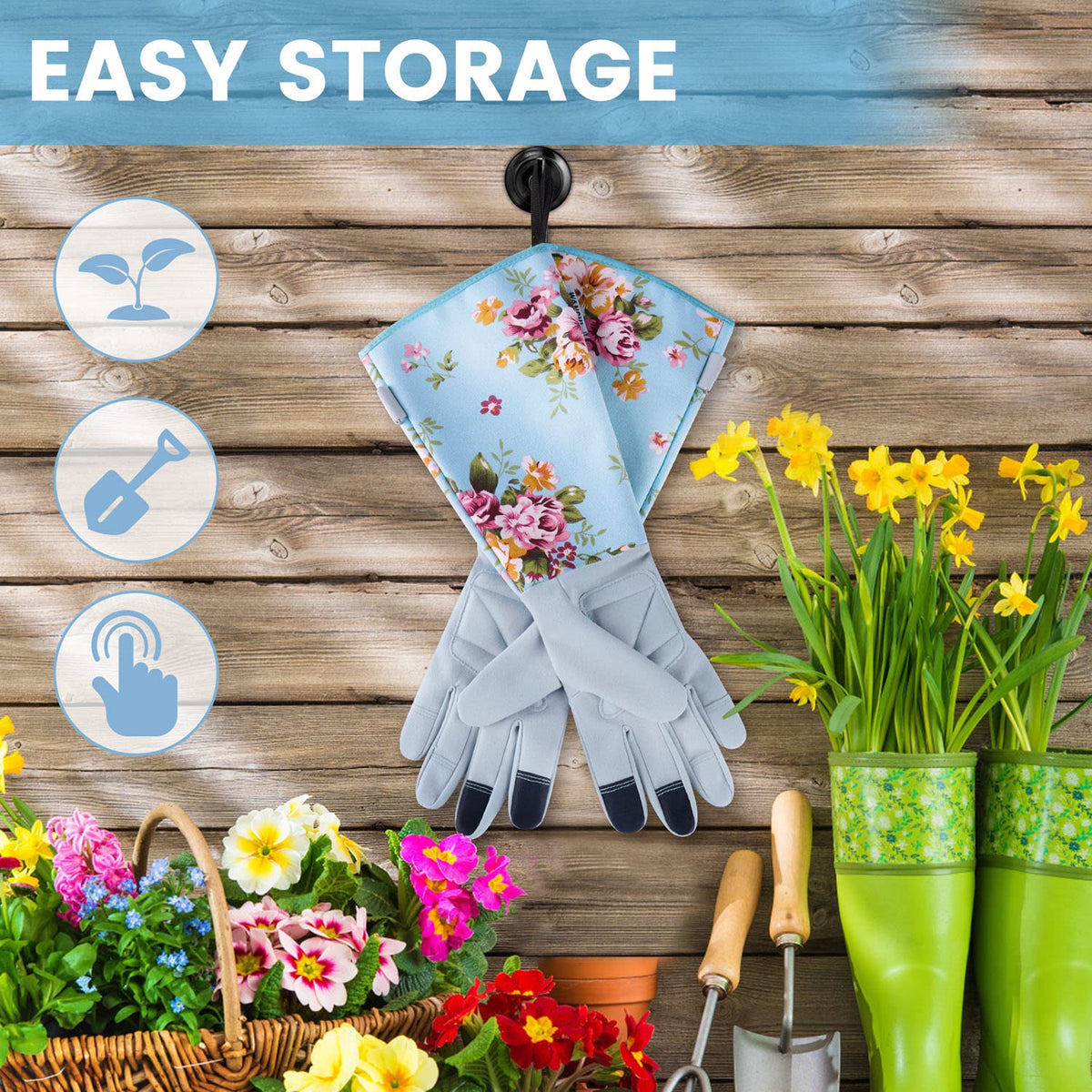WANCHI gloves showcase a floral design, making them a stylish gift option.
