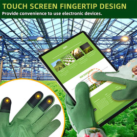 WANCHI Garden Gloves are machine-wash safe for easy cleanup after outdoor tasks.