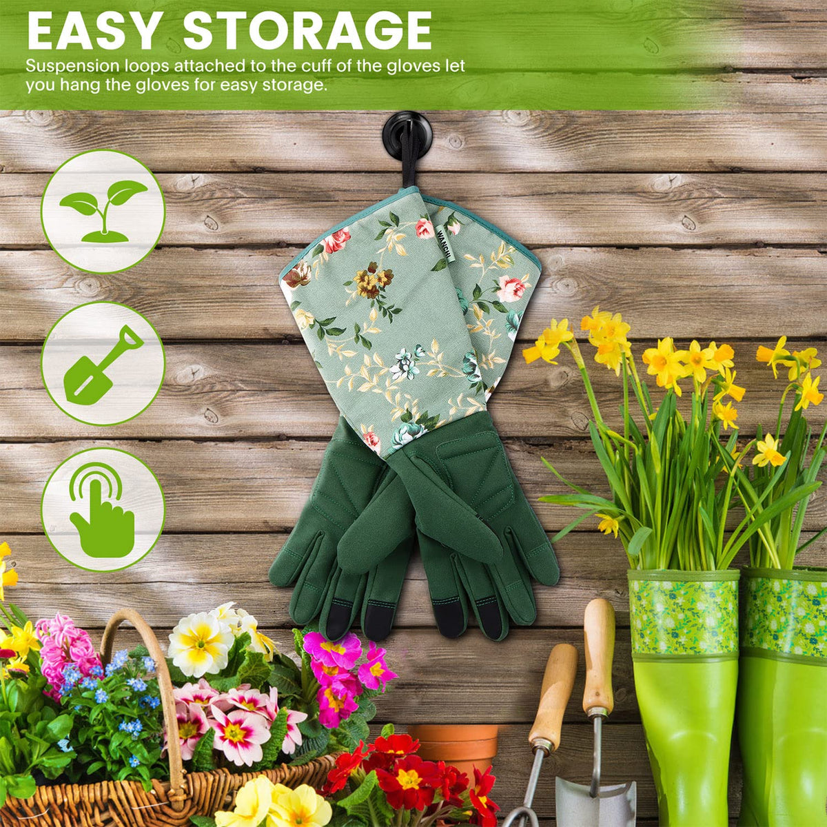 WANCHI floral gloves as a thoughtful gift for gardening enthusiasts