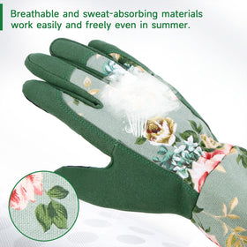 WANCHI Gardening Gloves elastic wrist cuffs prevent slipping and debris entry.