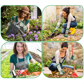WANCHI Gardening Gloves long-sleeve back provides breathable all-day wear.