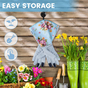 WANCHI gloves floral design adds style to practical gardening gear.