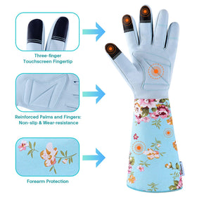 WANCHI gloves palm detail highlights abrasion-resistant grip for garden tasks.