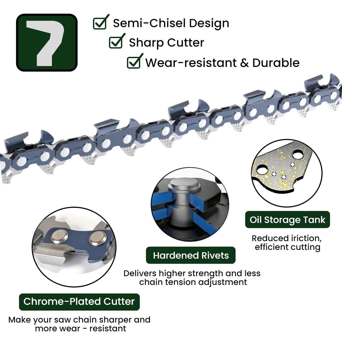 Wangenbro Worx Nitro 40V chain designed for cleaner debris and easy maintenance.