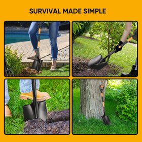 Wangyanhao 40.9-inch shovel length is portable for car trunk storage