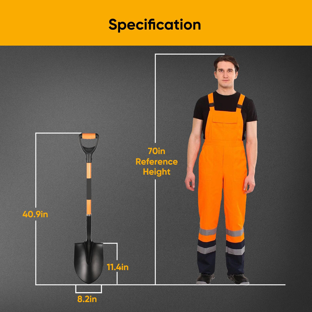 Wangyanhao fiberglass handle enables ergonomic grip during extended digging sessions