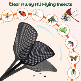 WANKODA fly swatter with a large swat head for broad fly coverage.