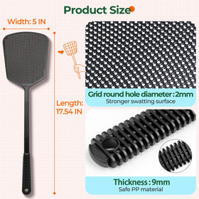 WANKODA fly swatter featuring a thick, durable handle for comfortable use.