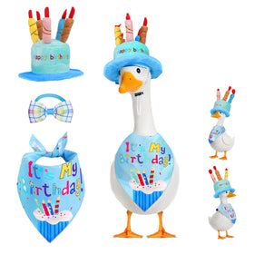 Wanocean cake hat for porch goose enhances birthday garden decor.