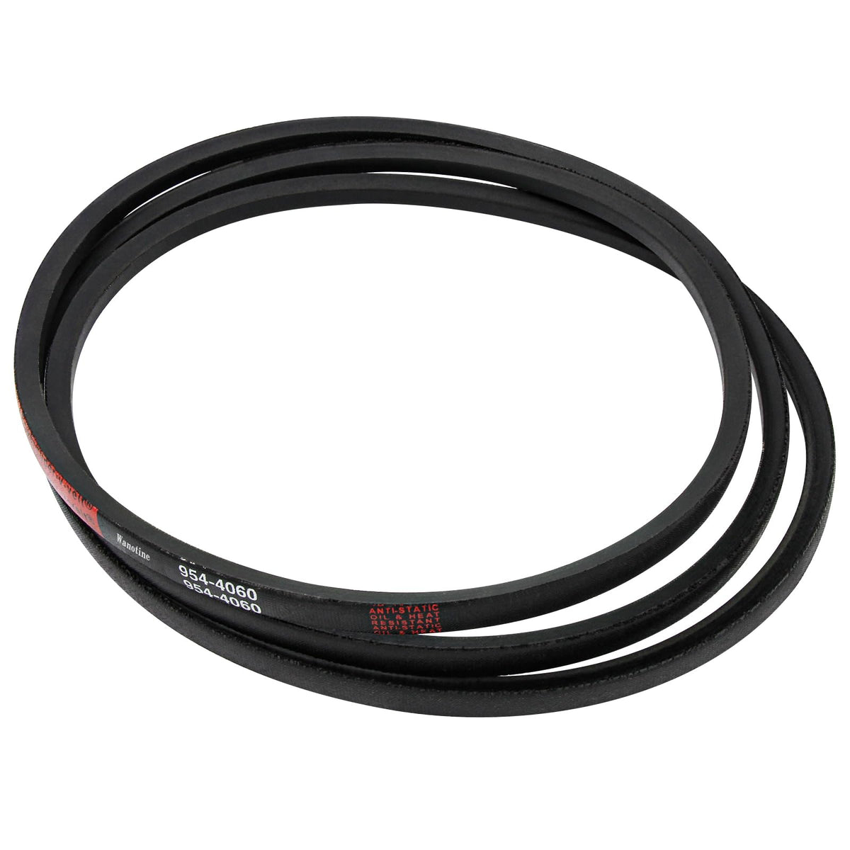 Wanotine 954-04060C belt in use on a riding mower for consistent mowing.
