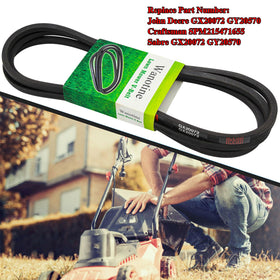 Wanotine GX20072 deck belt label lists part numbers for quick ordering