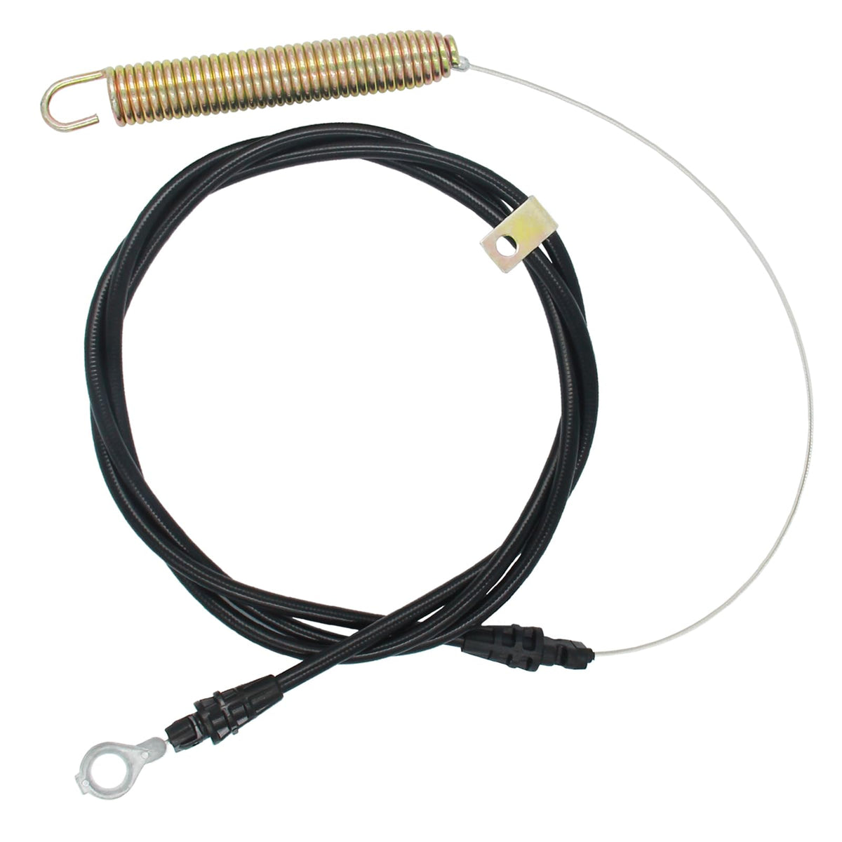 Wanotine GY21106 PTO control cable closeup showing robust construction for reliable lawn mower control.