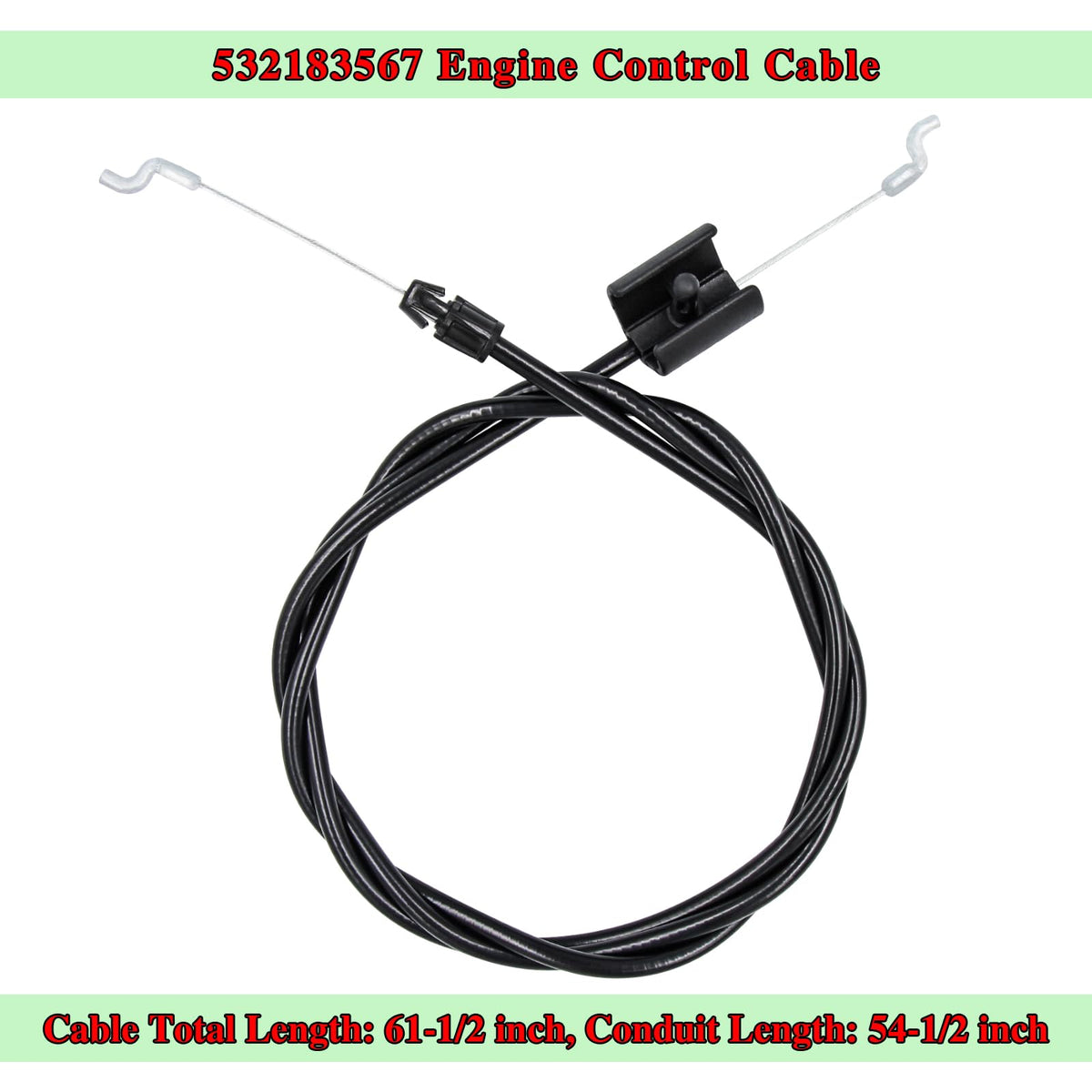Wanotine engine control cable installed on Husqvarna 5521CHV for reliable operation