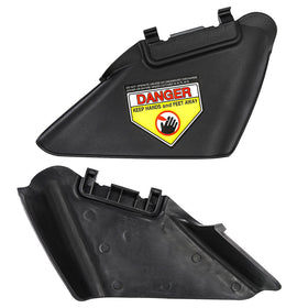 Mower side chute installation helps maintain tidy edges during mowing
