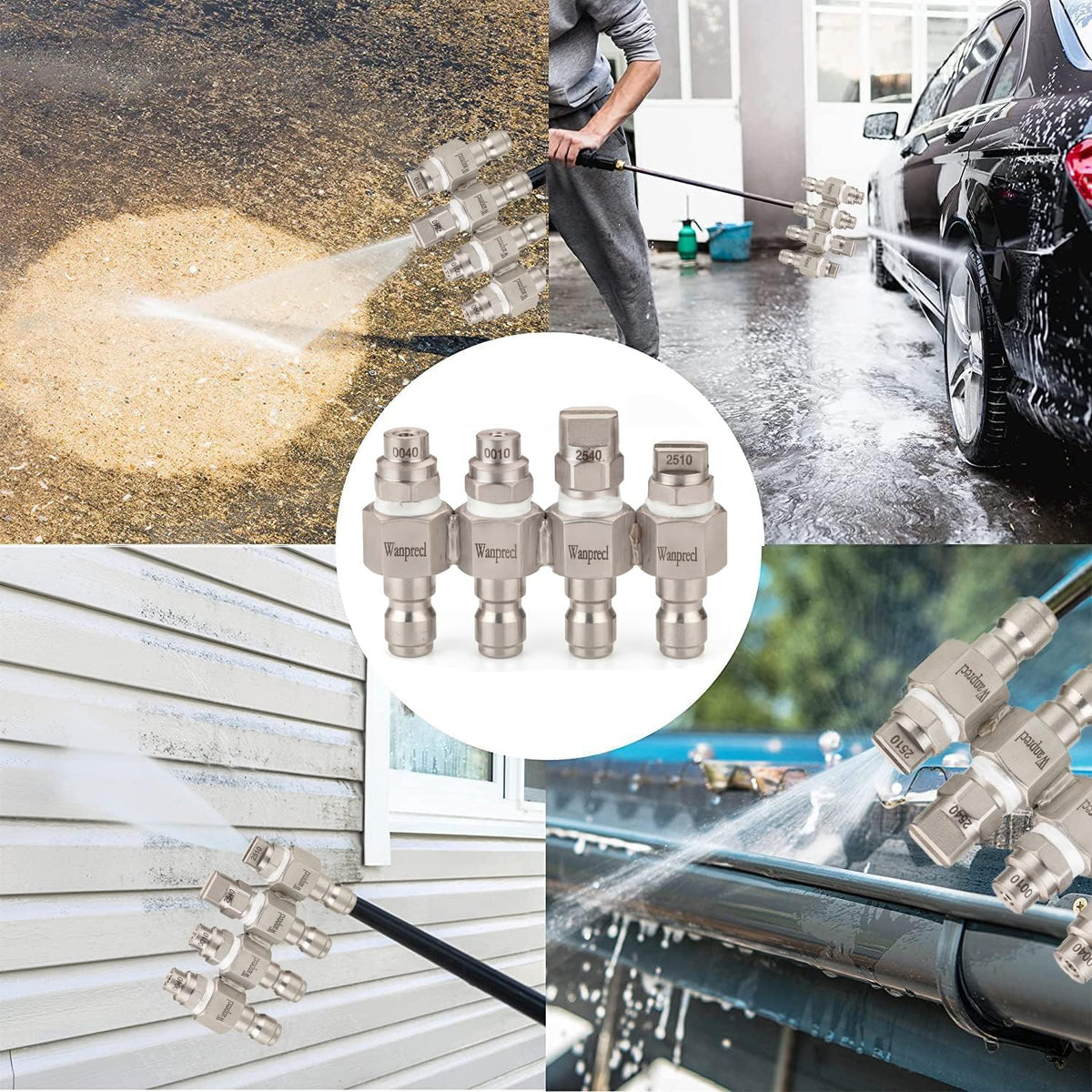 WANPRECL 2510 nozzle provides wide rinse for efficient medium jobs.