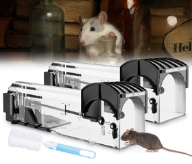 Wanqueen humane mouse trap with enlarged capture chamber for secure, non-lethal catches.