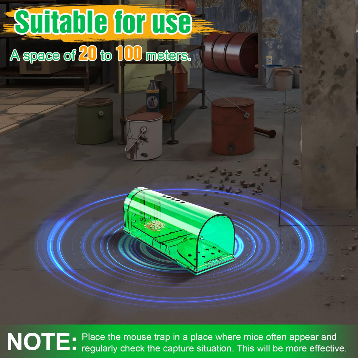 Wanqueen humane-mouse-trap-reusable-design for repeated use indoors