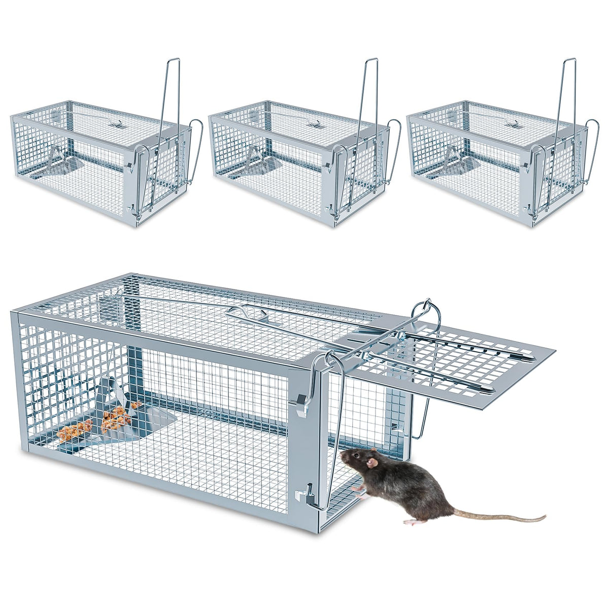 Wanqueen humane rat trap outdoor cage close-up for reusable live capture