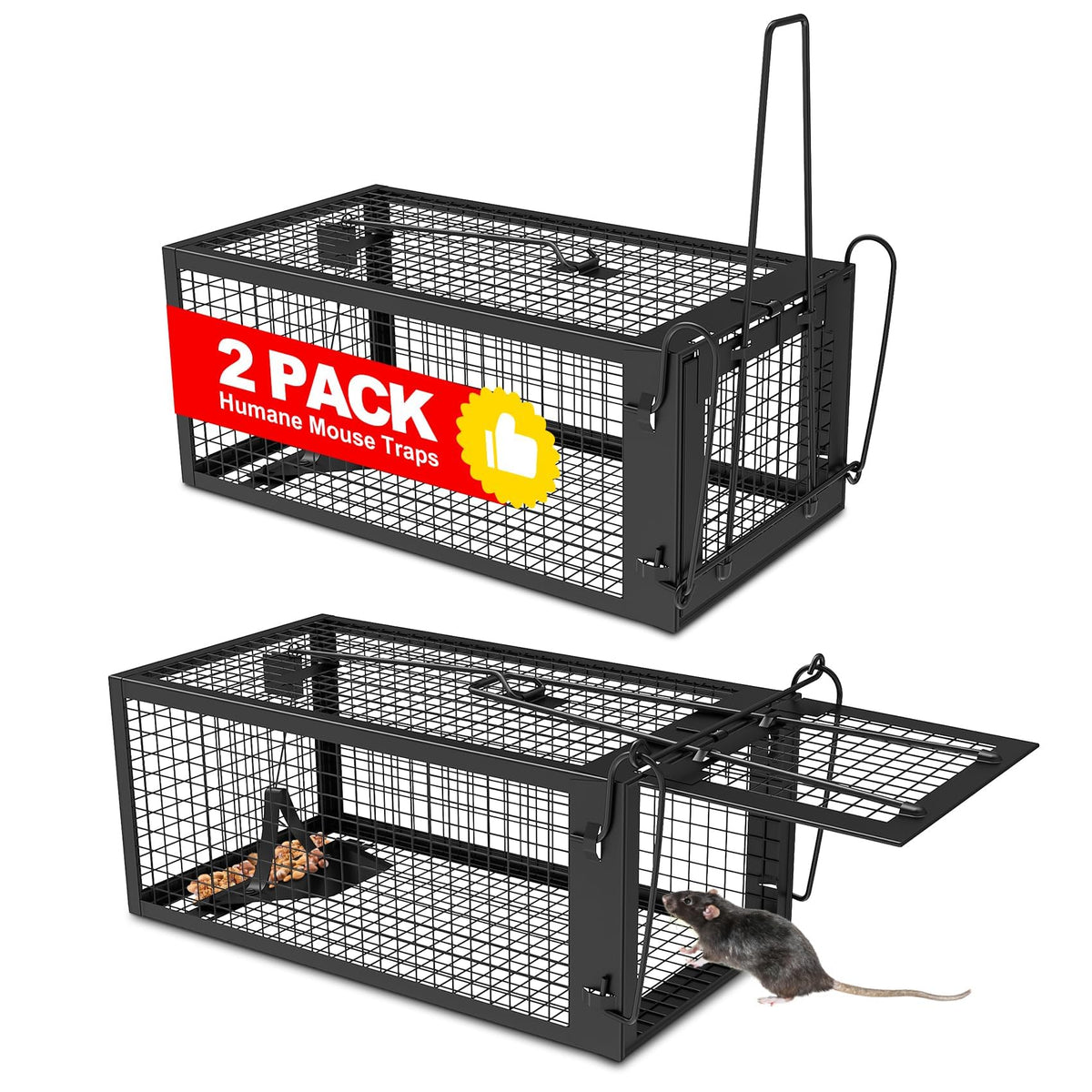 Wanqueen humane rat trap outdoor: safe live-catch option for yard control.