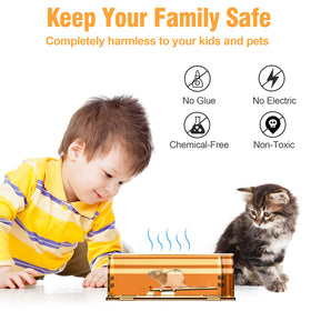 Wanqueen live-mouse trap showing bait placement for effective catching