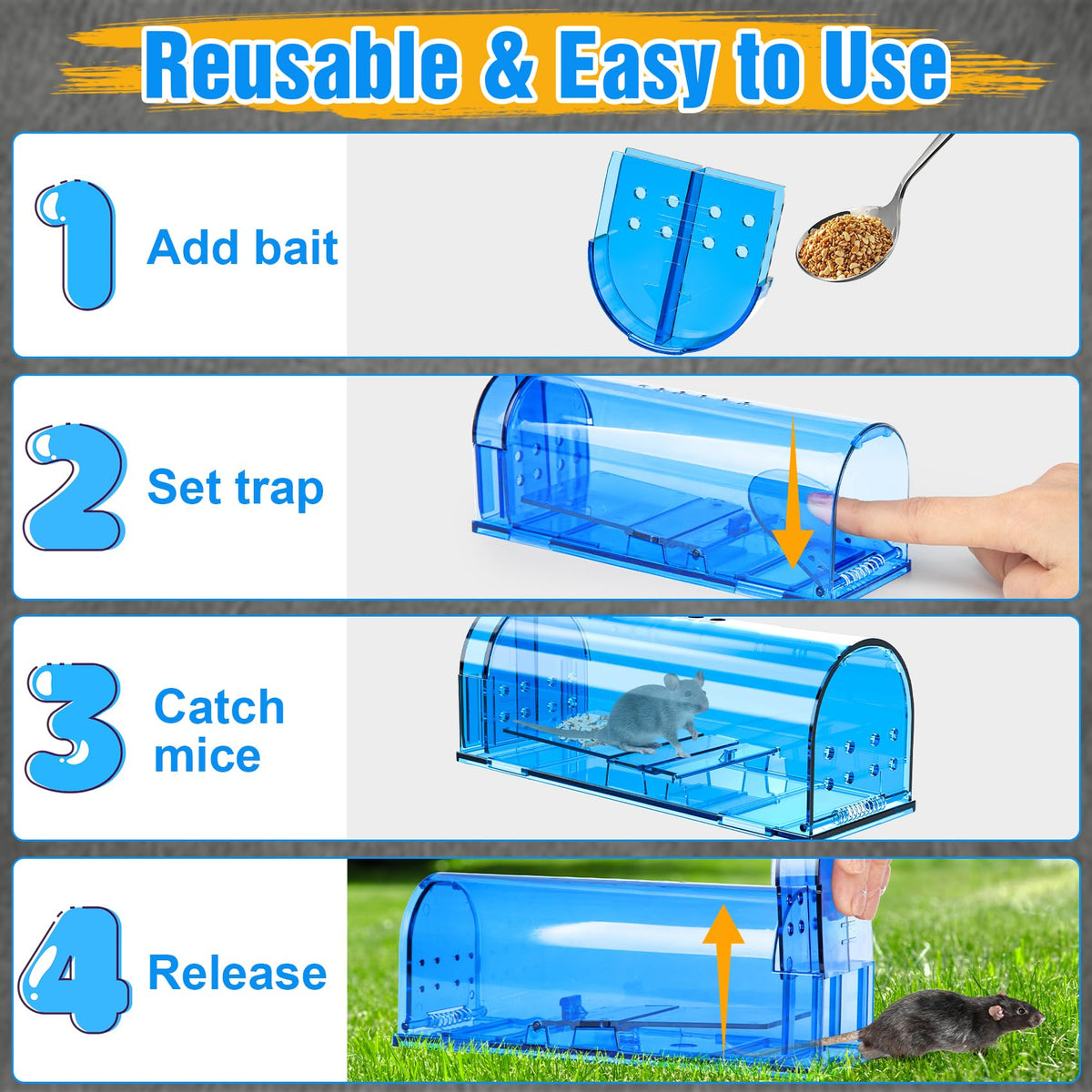 Wanqueen mouse trap placed safely around kids and pets during setup.