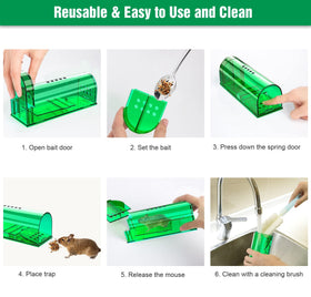 Reusable Wanqueen mouse trap being cleaned after use
