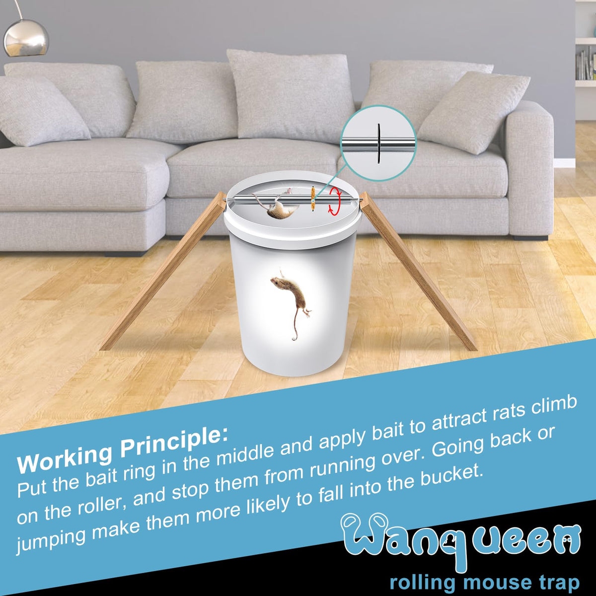 Wanqueen easy-clean trap designed for reuse and quick disposal.