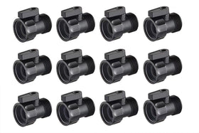 Wantmatch 12-pack plastic garden hose shut off valves for easy flow control.