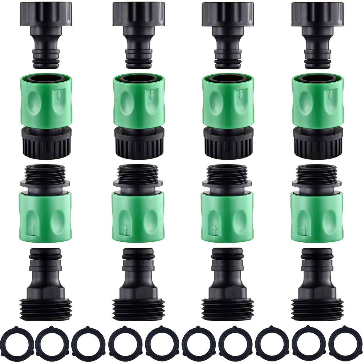 Wantmatch 16-piece quick-connect set assembly for fast garden hose setup